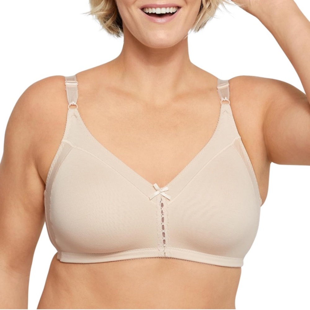 BNWT Bali Women's Double Support Wireless Bra Full-Coverage Wirefree T-Shirt bra